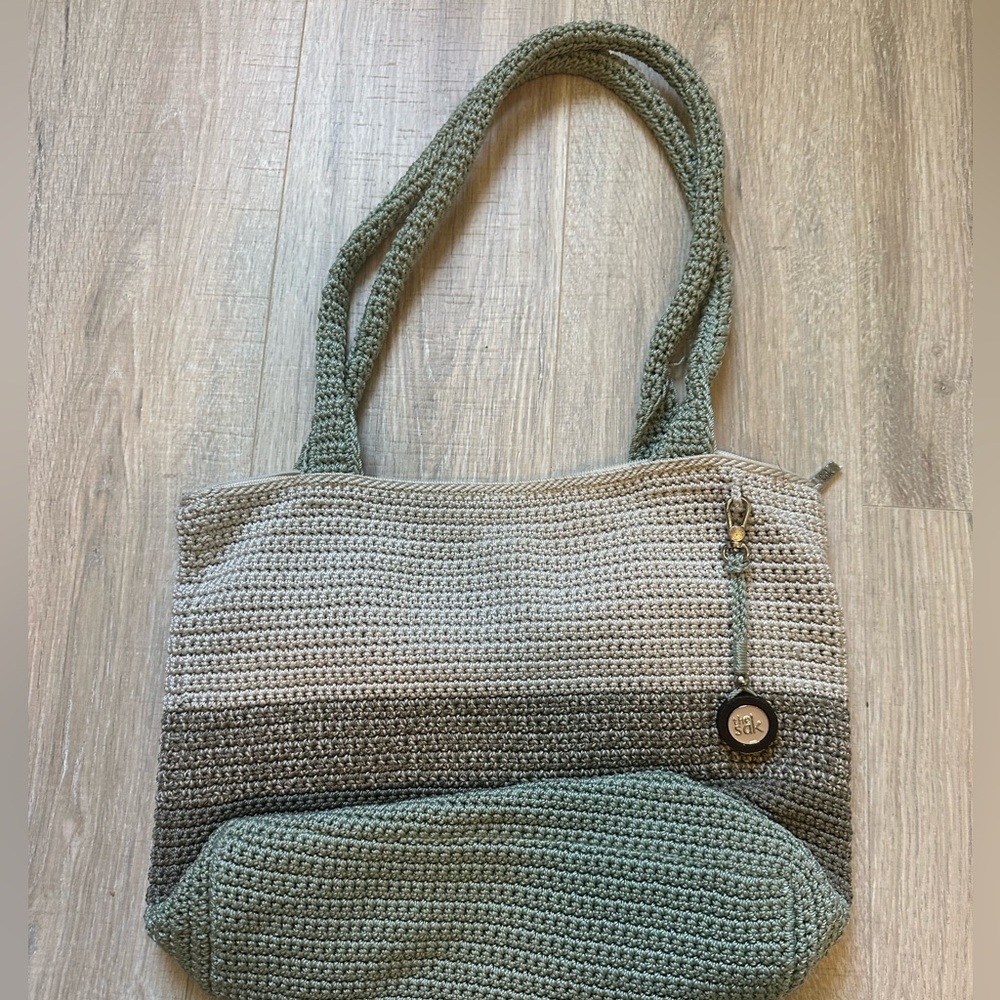The Sak crochet double strap shoulder bag